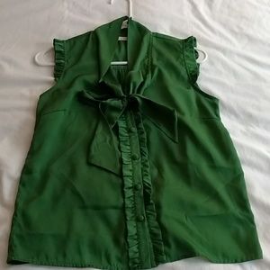 Ruffled short sleeve blouse